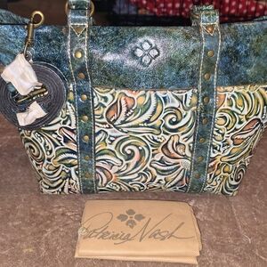 Floral Embossed Leather Bag